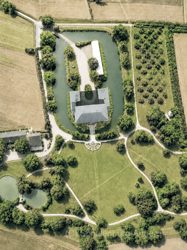 Historische Visualisierung Park Schloss Angern 1845