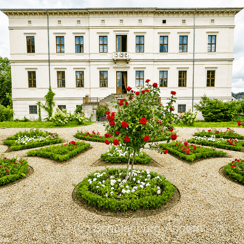 schloss angern faecherbeet